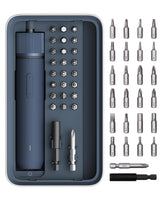 HOTO vista frontal del kit con estuche magnético y destornillador mostrando orden