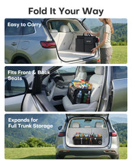 HOTOR interior con tres compartimentos ordenando compras y equipo