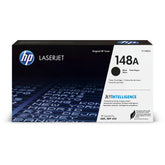 HP 148A frontal del paquete mostrando etiqueta y modelo, garantía de compatibilidad