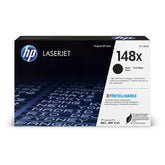 HP cartucho 148X frontal mostrando diseño y marca, calidad segura