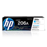 HP cartucho 206A caja frontal mostrando compatibilidad y elegibilidad