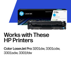 HP 218A cyan primer plano del chip de seguridad que protege la impresora