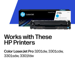 HP 218X cian detalle del chip de seguridad que protege la impresora