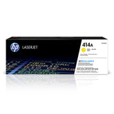 HP cartucho 414A frontal mostrando empaque y beneficio de compatibilidad
