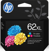 HP 62XL frontal del empaque mostrando compatibilidad y rendimiento