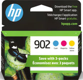 HP cartucho 902 frontal en blister mostrando colores vivos y facilidad de identificación
