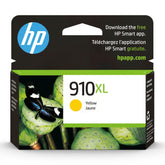 HP 910XL amarillo frontal del cartucho con colores precisos