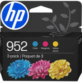 HP pack 952 frontal mostrando caja y colores, garantía de compatibilidad