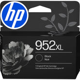 HP cartucho 952XL frontal del empaque mostrando compatibilidad y beneficio de rendimiento