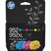 HP pack 952XL frontal mostrando cartuchos y beneficio de calidad constante