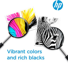 HP cartucho tricolor 63 vista lateral con colores equilibrados y calidad