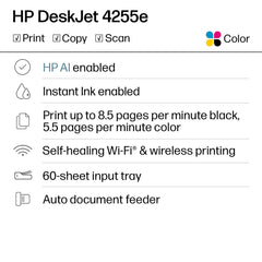 HP DeskJet 4255e detalle del alimentador automático para copias rápidas