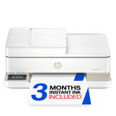HP Envy 6555 vista frontal mostrando diseño compacto y pantalla