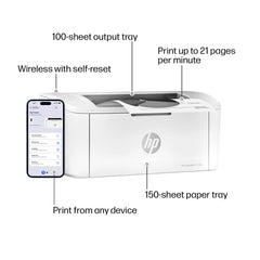 HP LaserJet M110w bandeja de papel cerrada, manejo ordenado del papel