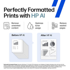 HP LaserJet M110w detalle de la tapa superior, acceso sencillo a consumibles