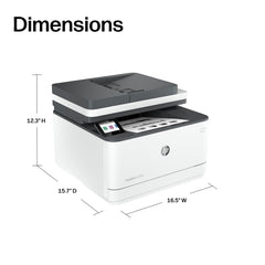 HP LaserJet Pro MFP 3101fdw detalle de bandeja de salida con documentos listos para recoger
