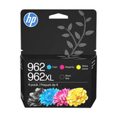 HP pack 962 frontal mostrando embalaje y colores nítidos para oficina