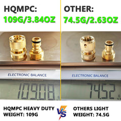 HQMPC close-up of solid brass threads demonstrating durability benefit