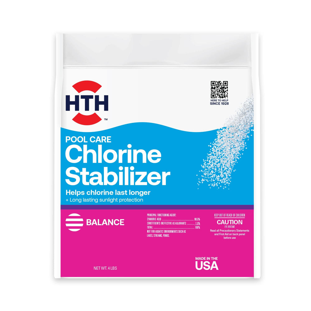 HTH frente del paquete 4 lb mostrando el envase y beneficios