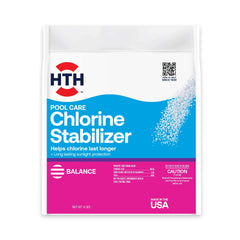 HTH frente del paquete 4 lb mostrando el envase y beneficios
