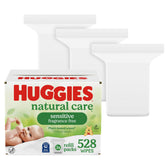 HUGGIES paquete frontal Natural Care, presentación y beneficios visibles