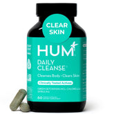 HUM envase frontal del suplemento Daily Cleanse mostrando diseño y cantidad