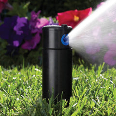 Hunter PGP-ADJ pop-up height scale demonstrating 4-inch retracted clearance, protects turf