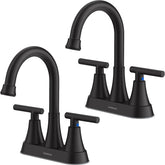 Hurran grifo frontal mate negro, aspecto moderno y ahorro de agua