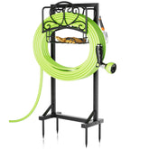 HXJLJY front view of assembled hose holder showing stable design and organization benefit