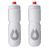 HydraPak botella Breakaway Surge frontal blanca mostrando forma ergonómica y ligereza