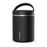 Hydrapeak vista frontal del envase negro mostrando diseño resistente y función térmica
