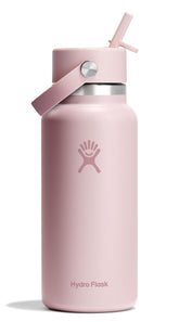 Hydro Flask botella frontal Trillium Pink mostrando acabado y logo