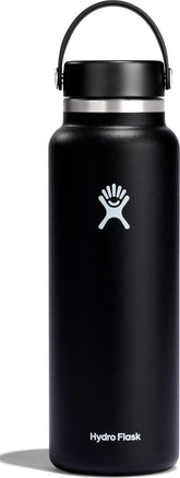 Hydro Flask botella 40 oz vista frontal, capacidad y diseño portátil