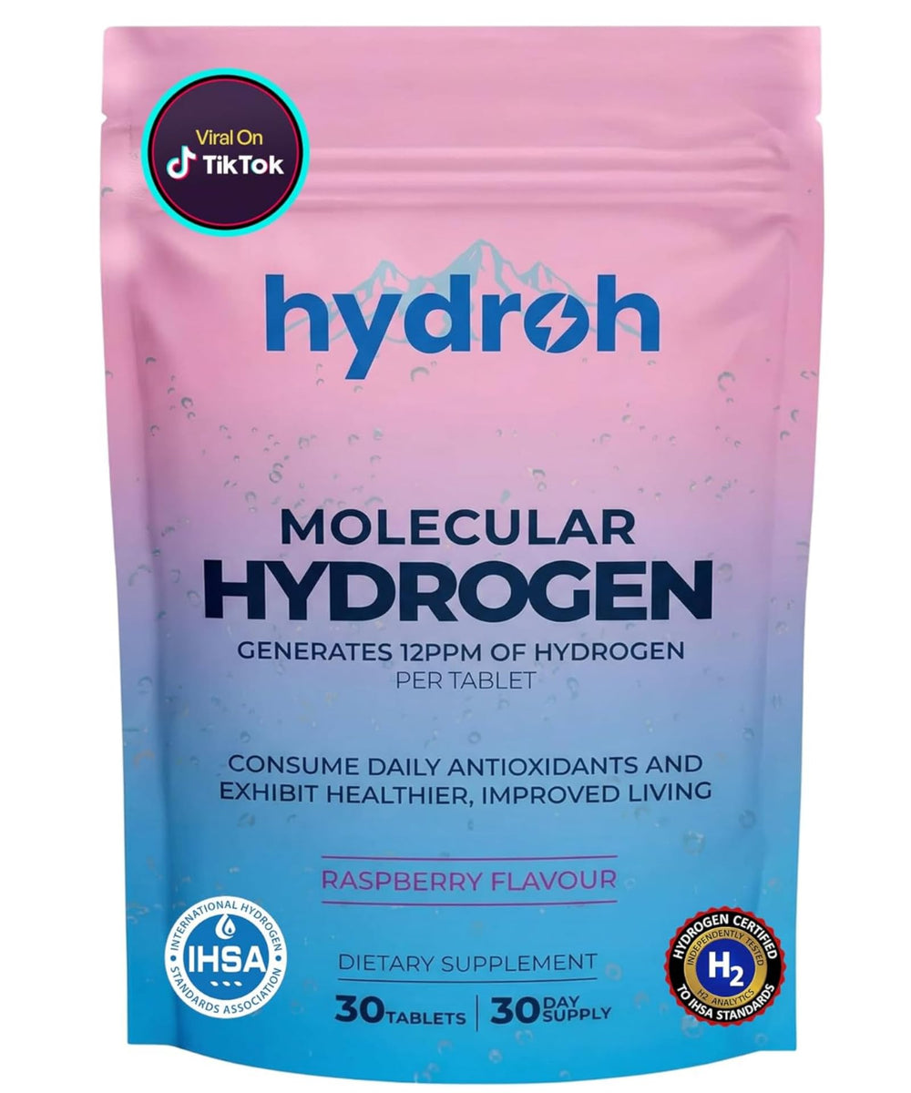 hydroh envase frontal frambuesa mostrando la presentación y beneficios