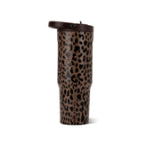 HydroJug Brown Leopard frontal mostrando capacidad 40 oz y diseño atractivo