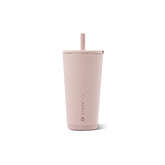 HydroJug vaso frontal Dusty Rose mostrando diseño elegante y portátil