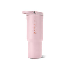 HydroJug Sport vista frontal Rosa Sand mostrando capacidad y diseño práctico