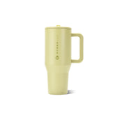 HydroJug Traveler front view showing olive finish and durable build benefit