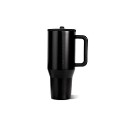 HydroJug vista frontal en negro mostrando diseño y capacidad para hidratación conveniente