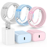 Hzevn frontal del paquete 20W mostrando colores y adaptadores, versátil