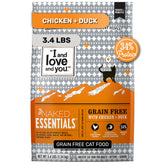 I AND LOVE AND YOU paquete frontal Naked Essentials mostrando ingredientes principales y beneficio nutricional