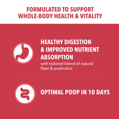 IAMS etiqueta con ingredientes naturales y beneficios visibles