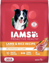 IAMS bolsa frontal 30 lb mostrando diseño y beneficios nutritivos