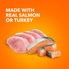 IAMS textura pate de salmón y pavo, fácil de masticar para gatos