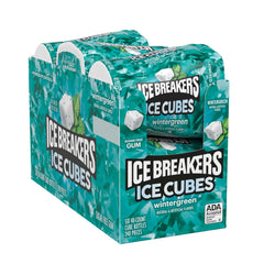 Ice Breakers cubos primer plano con textura y cristales refrescantes