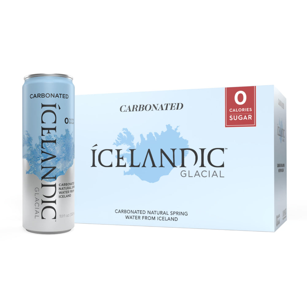 Icelandic Glacial lata frontal mostrando diseño y frescura
