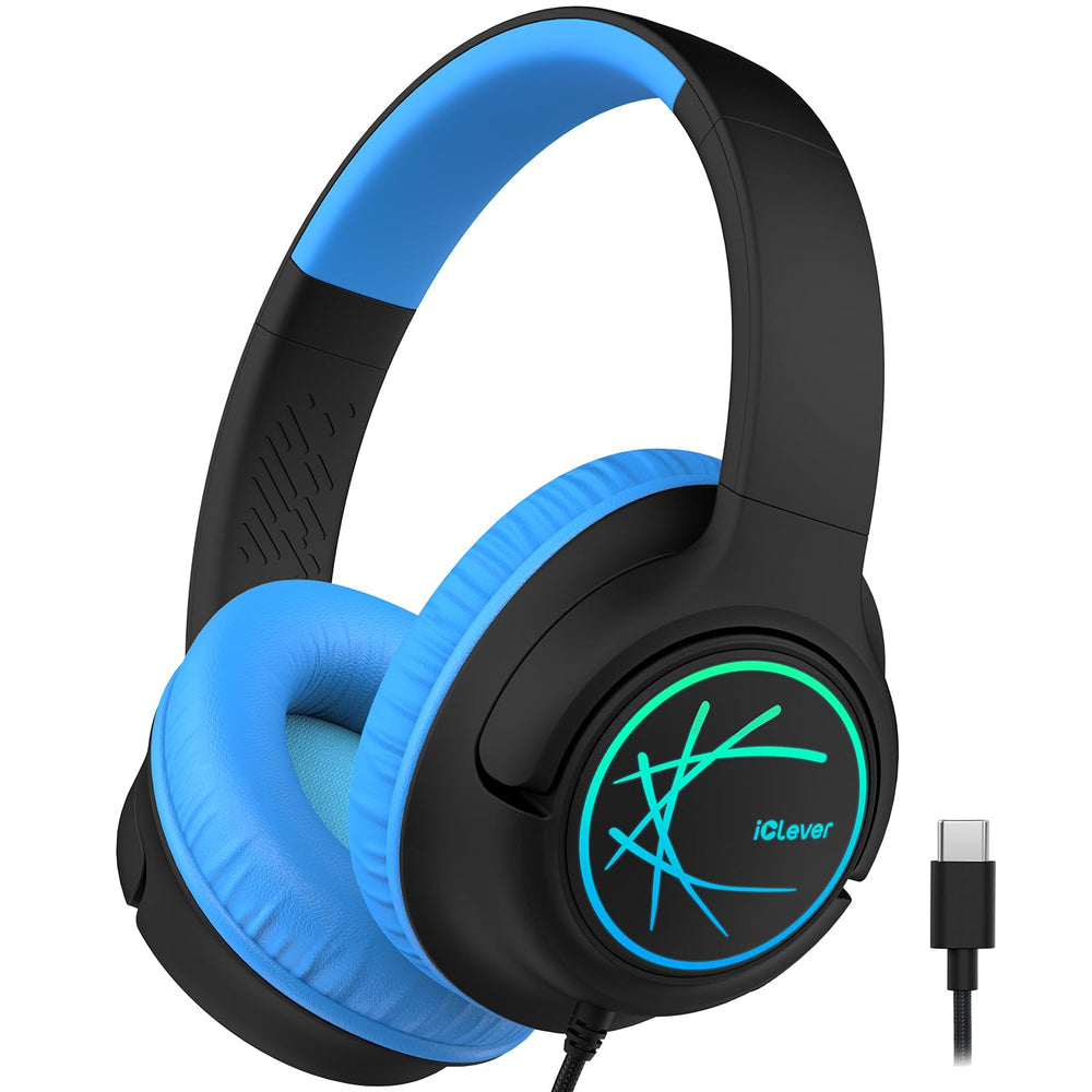 iClever auriculares frente y paquete, presentación clara y segura