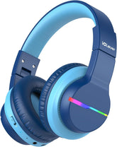 iClever BTH12 front packaging showing colorful LEDs and features, promotes engaging play
