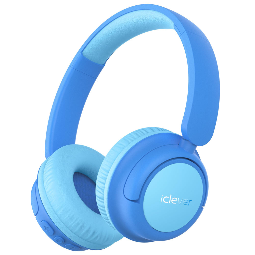 iClever BTH22 frontal del auricular mostrando diseño y colores, protege y gusta a niños