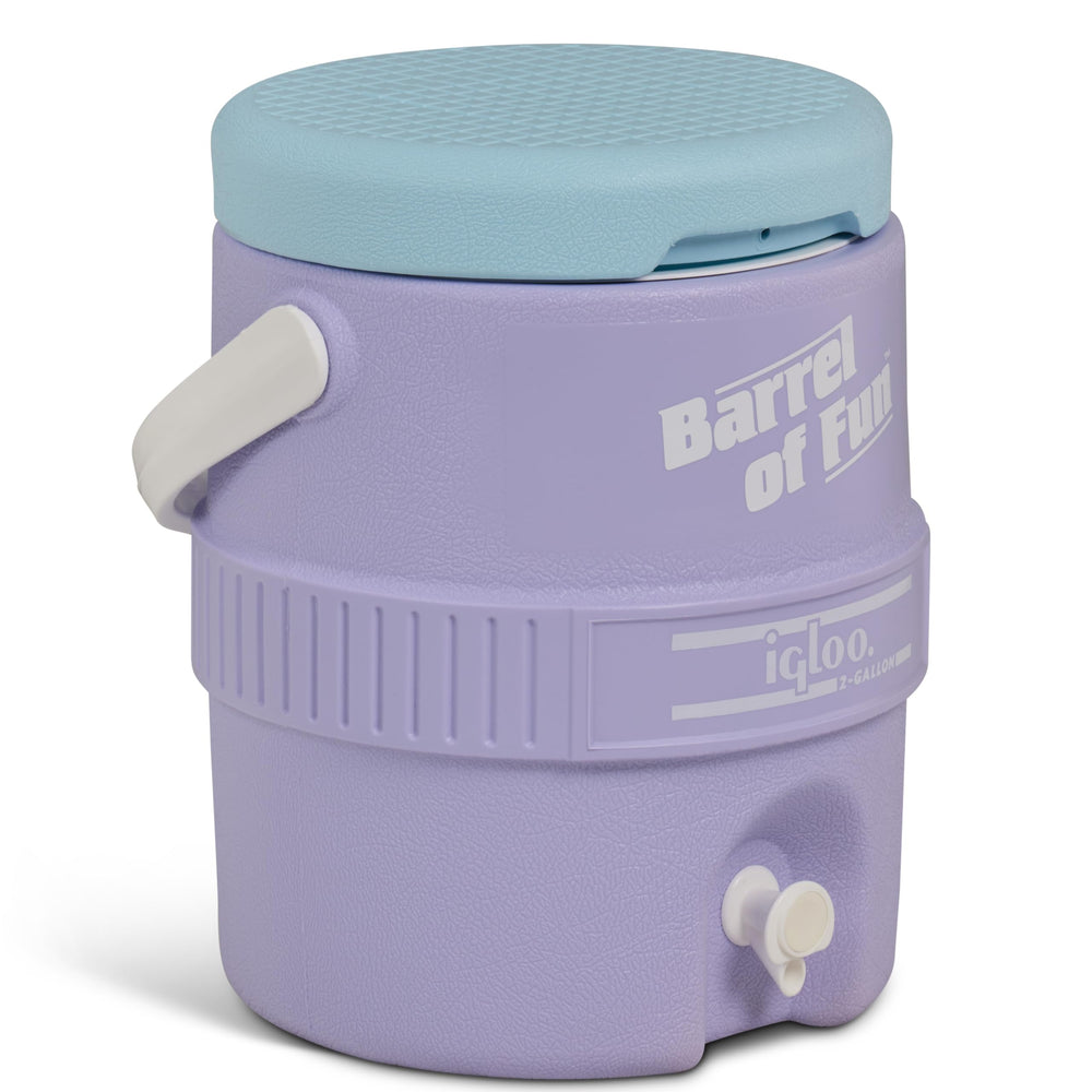 Igloo Lilac Breeze vista frontal elegante y portátil, ideal para bebidas frías